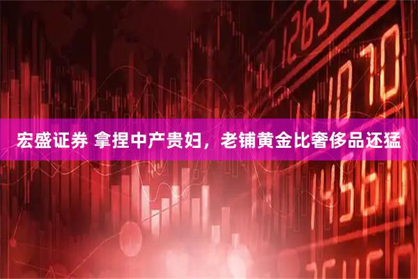宏盛证券 拿捏中产贵妇，老铺黄金比奢侈品还猛